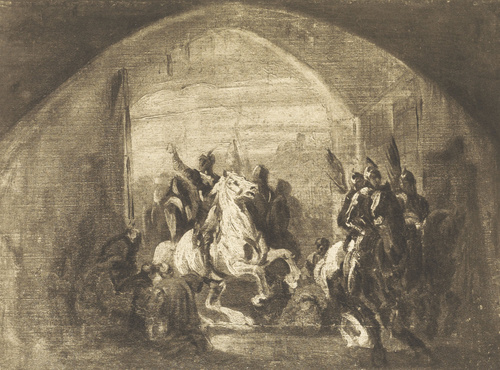 BOLESŁAW CHROBRY POD KIJOWEM. Ol. na pł. (1832-1837). Własność Zbiorów Państwowych.