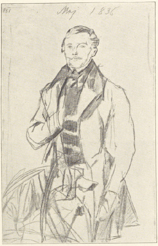PORTRET MĘSKI (rysunek ołówkiem) 1836 (WŁASNOŚĆ MUZEUM NARODOWEGO W WARSZAWIE)