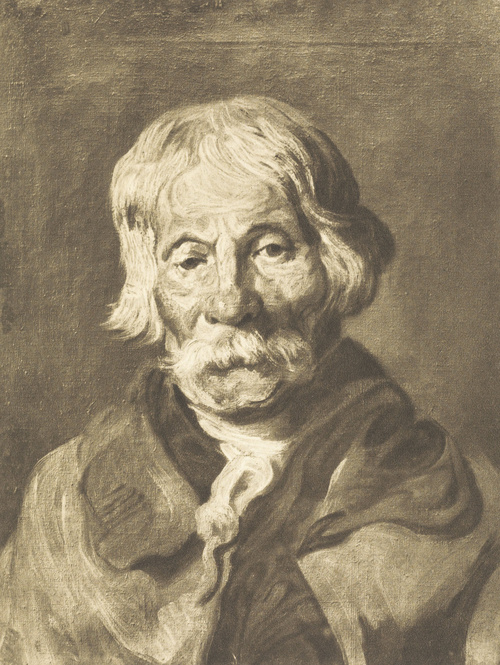 GŁOWA STAREGO WIEŚNIAKA. Ol. na pł. (1845-1855) Własność Muzeum Narodowego w Krakowie.