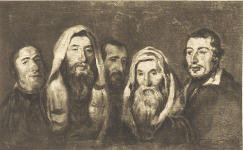 TYPY ŻYDOWSKIE. Ol. na pł. (1845-1855). Własność Muzeum Narodowego w Krakowie.