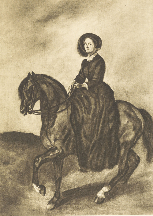 PORTRET CÓRKI ARTYSTY CELINY. Ol. na pł. (1853-1855). Własność p. Konstantowej Jagnińskiej.