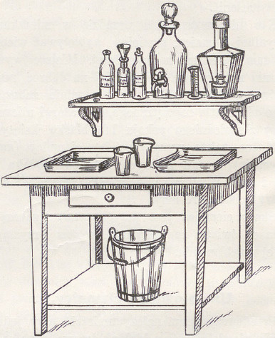 Fig. 12. Umeblowanie ciemnicy.