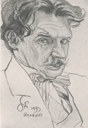 PORTRET R. STARZEWSKIEGO (rys. węglem) 1898 PORTRAIT DE M. R. STARZEWSKI (fusain) 1898