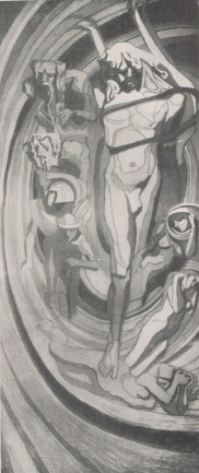 APOLLO (SYSTEM SŁONECZNY) (Karton witrażowy) 1904 APOLLON (Carton pour vitrail) 1904