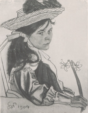 DZIEWCZYNKA Z NARCYZEM (pastel) 1904 JEUNE FILLE AU NARCISSE (pastel) 1904