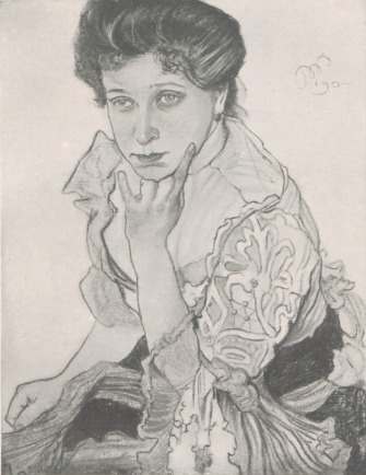 PORTRET P. LEONOWEJ STERNBACHOWEJ (pastel) 1904 PORTRAIT DE MME LEON STERNBACH (pastel) 1904