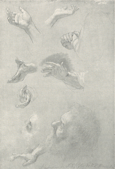 STUDYA RĄK DO OBRAZU: “WNIEBOWSTĄPIENIE” 1891