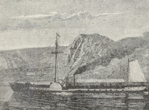 Pierwszy parowiec Fultona.