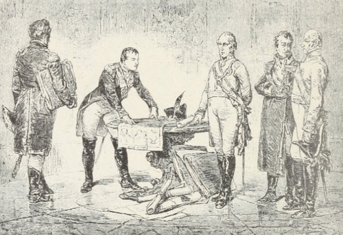 Napoleon i cesarz Franciszek w Preszburgu.