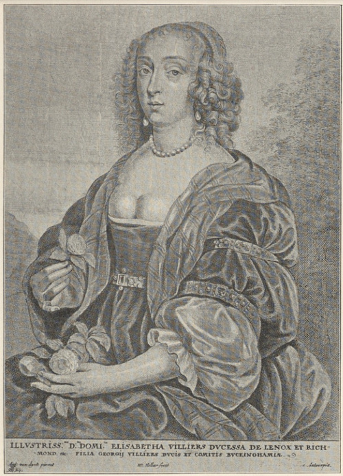 Marya Villers Księżna Richmond. Portret Van Dycka około r. 1640, według ryciny współczesnej W. Hollara.