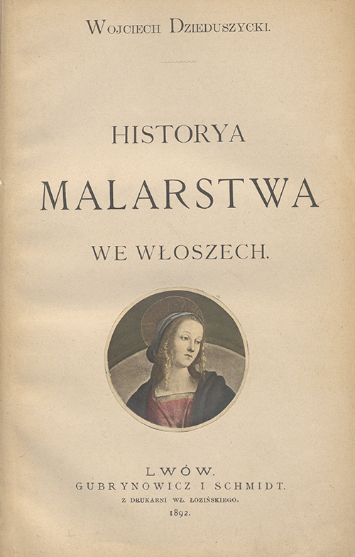 Wojciech Dzieduszycki, Historya Malarstwa we Włoszech