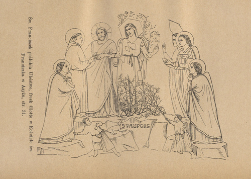Św. Franciszek poślubia Ubóstwo, fresk Giotto w Kościele św. Franciszka w Asyżu