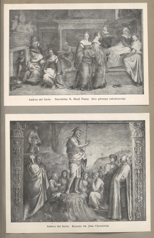 Andrea del Sarto. Narodziny N. Marji Panny / </span>Andrea del Sarto. Kazanie św. Jana Chrzciciela
