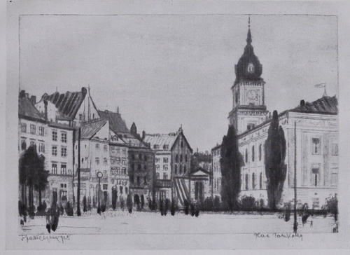 Feliks Jabłczyński. Plac Zamkowy w Warszawie.
