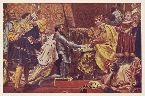 PLANSZA IV. — HOŁD PRUSKI. — ZYGMUNT I i ALBERT. (Muzeum Narodowe, Kraków)