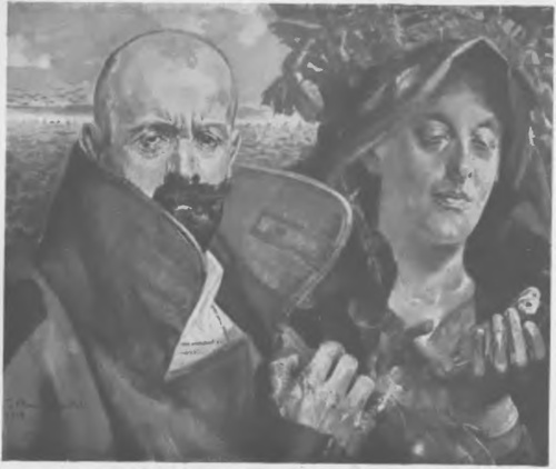 J. MALCZEWSKI PORTRET WŁASNY Z ŻONĄ (1905).