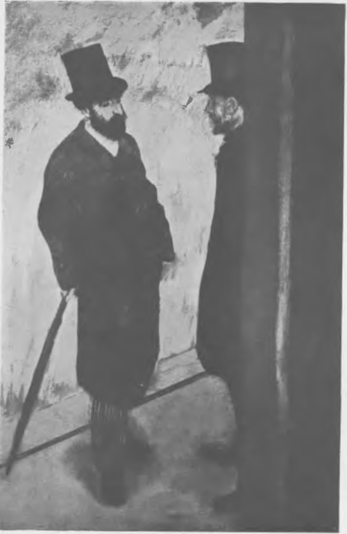 E. DEGAS ROZMOWA (L. Halévy i M. Boulanger-Cavé), (około 1882, pastel i tempera). (Zbiory M-me L. Halévy).