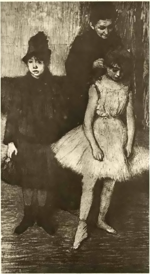 E. PEGAS, (Wł. M-mc Montgomery. Sears). „LA FAMILLE MANTE“ (pastel, około 1880).