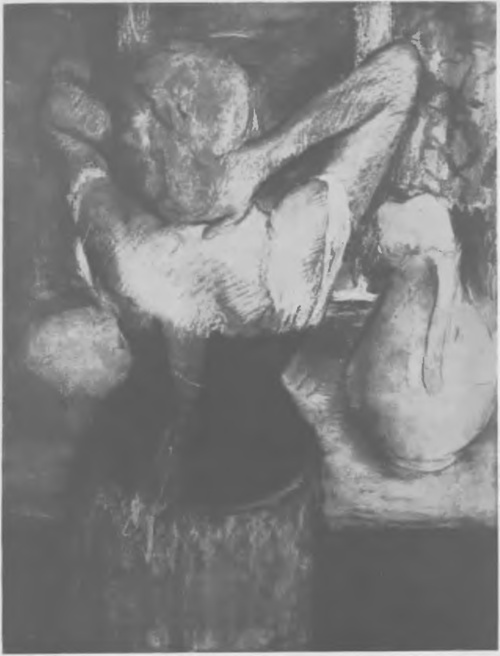E. DEGAS PRZY UMYWALNI (pastel).