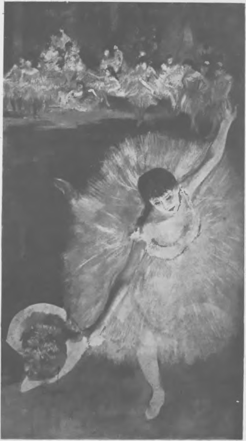 E. DEGAS, TANCERKA Z BUKIECIKIEM (ol.). (Louvre).