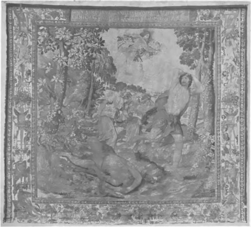 BRUXELLES XVI S. CHATEAU ROYAL DE CRACOVlE (POLOGNE). Nr. 5. Ucieczka Kaina przed pomstą Bożą. — (La fuite de Caïn persécuté par Dieu).