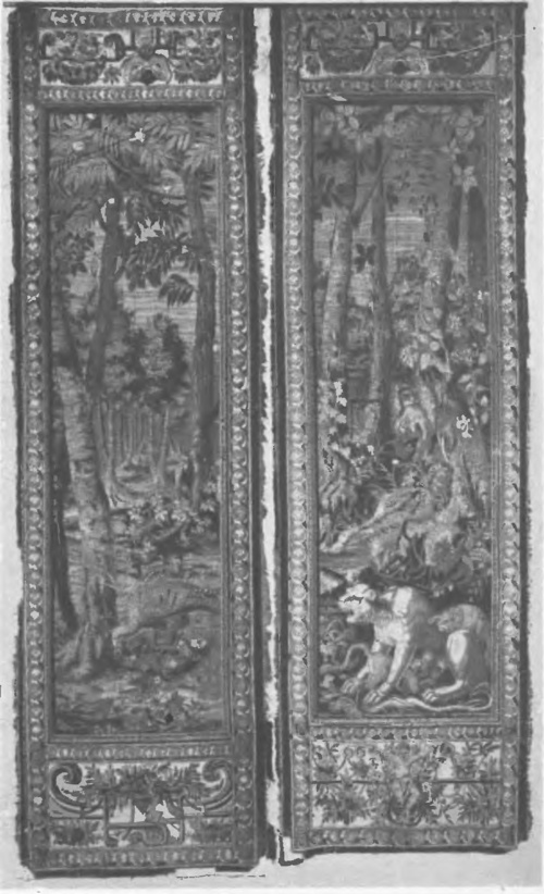 BRUXELLES XVI S. CHATEAU ROYAL DE CRACOVIE (POLOGNE). Nr. 18. Werdiura z lwicą. — (Une des 48 verdu es). Nr 19 Werdiura z jastrzębiem. — (Une des 48 verdures).