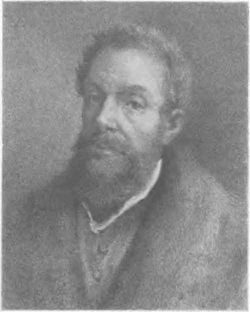 Nr. 37. Portret własny Michała Coxcie w kość, metrop. w Malines. — Portrait de M. Coxcie dans „La Cironcision“ (signée par lui—même); Malines, égl. metropol., d’à. Neefs.— Tête modèle pour celle du héros de la tapisserie Nr. 13 (?).