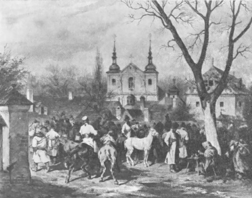 JULJUSZ KOSSAK (1824 -1899). TARG NA KLEPARZU.