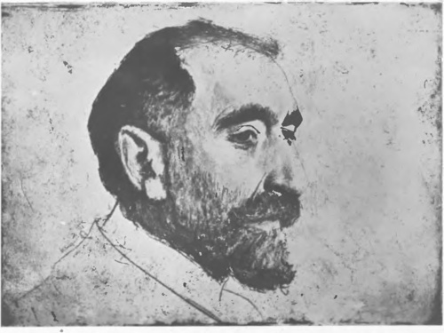 LEON WYCZÓŁKOWSKI, PORTRET T. AXENTOWICZA (Vernis mou, 1904).