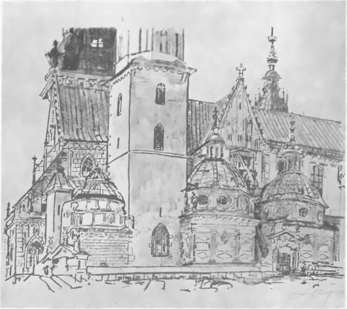 LEON WYCZÓŁKOWSKI, Z TEKI WAWELSKIEJ (litogr.. 1911).