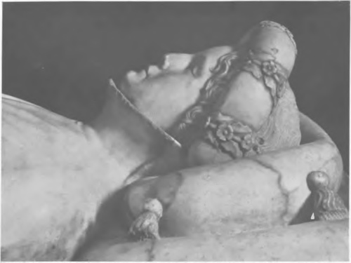 JACOPO DELLA ÇUERCIA. SZCZEGÓŁ Z POMNIKA GROBOWEGO 1LARIJI DEL CARETTO, ZNAJDUJĄCEGO SIE W KAJEDRZE W LUCCA.