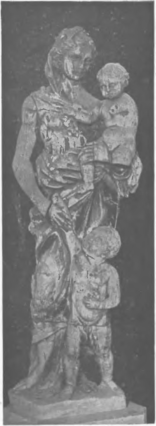 JACOPO DELLA QUERCIA. ACCA LAURENTIA, PIASTUNKA ROMULUSA I REMUSA. RZEŹBA Z FONTA GAIA W SIENIE (OBECNIE W MUSEO DELL'OPERA W SIENIE).