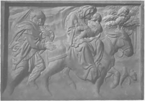 JACOPO DELLA QUERCI A. UCIECZKA DO EGIPTU. (PORTA MAGGIORE KOŚCIOŁA S. PETRONIO W BOLONII.