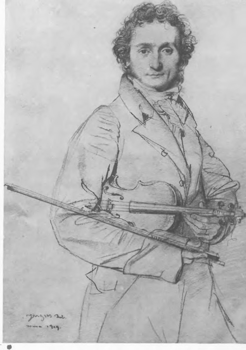 |. A. D. INGRES (LOUVRE) PORTRET PAGANINIEGO (rys. oł„ 1891).