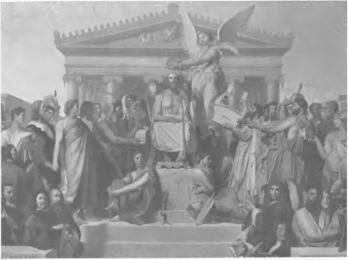 J. A. D. INGRES (LOUVRE) APOTEOZA HOMERA (ol., 1827).