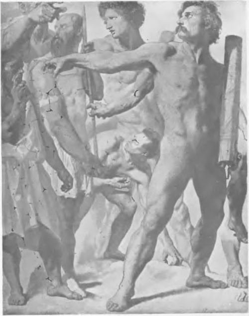 J A. D. INGRES STUDYUM GRUPY LIKTORA DO „MĘCZEŃSTWA Š-GO SYMFORJONA“ (ol., 1834).