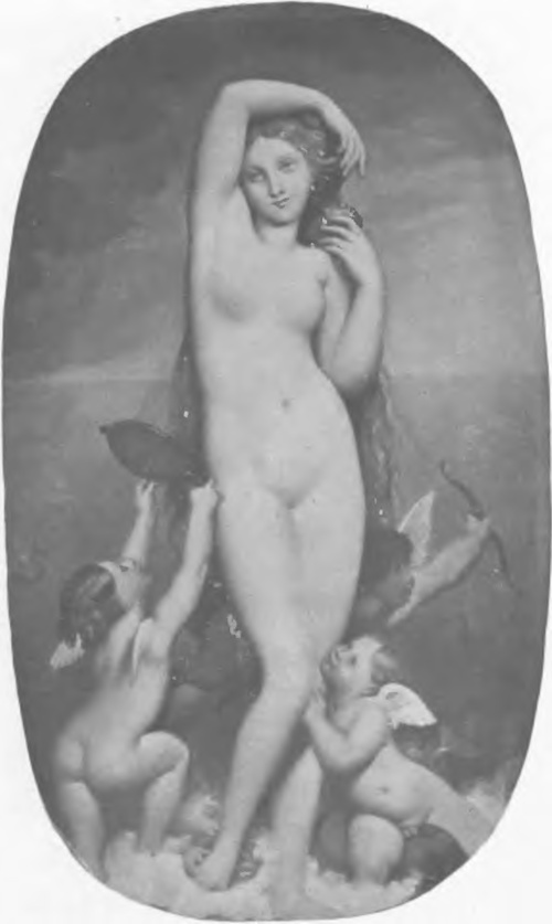 J. A. D. INGRES WENUS ANADYOMENE (ol, 1848) (MUSÉE CONDÉ, CHANTILLY).