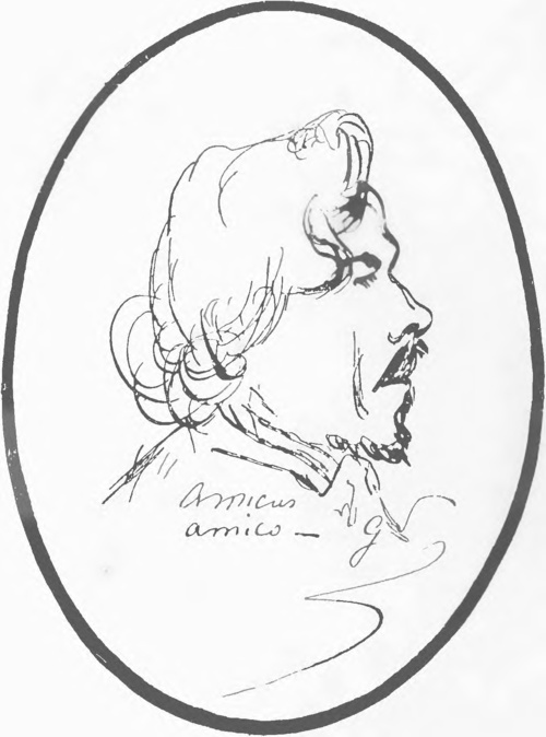 EUGENIUSZ DELACROIX, PORTRET WŁASNY (rys. piórem).