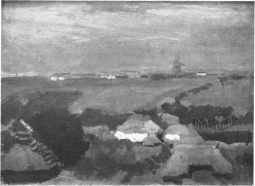 JAN STANISŁAWSKI, WIES UKRAIŃSKA (POPÓWKA 1903).(Własność Muzeum Narodowego, Kraków). 