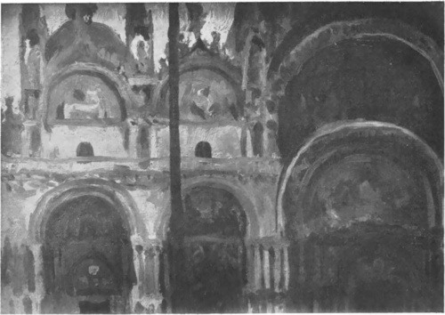 JAN STANISŁAWSKI, KOŚCIÓŁ SAN MARCO W WENECJI (1904). (Własność Muzeum Narodowego, Kraków).