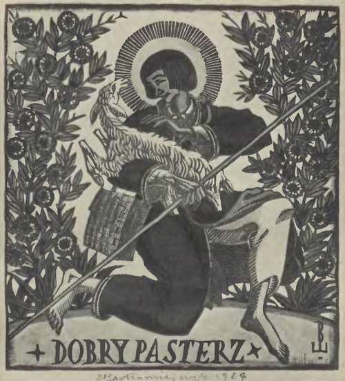 Dobry Pasterz - Bartłomiejczyk Edmund - drzeworyt