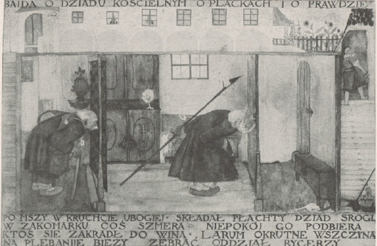 POLSKIE BAJDY, BAJDA O DZIADKU KOŚCIELNYM, O PLACKACH I O PRAWDZIE. CONTES POPULAIRES POLONAIS — LE SACRISTAIN, LES TARTES ET LA VERITE.