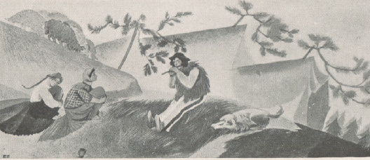 ILUSTRACJA DO <<MUZYKI PODHALA>>. DESSIN POUR  <<LA MUSIQUE DU PODHALE>>.
