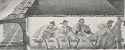 ILUSTRACJA DO <<MUZYKI PODHALA>>. DESSIN POUR <<LA MUSIQUE DU PODHALE>>.