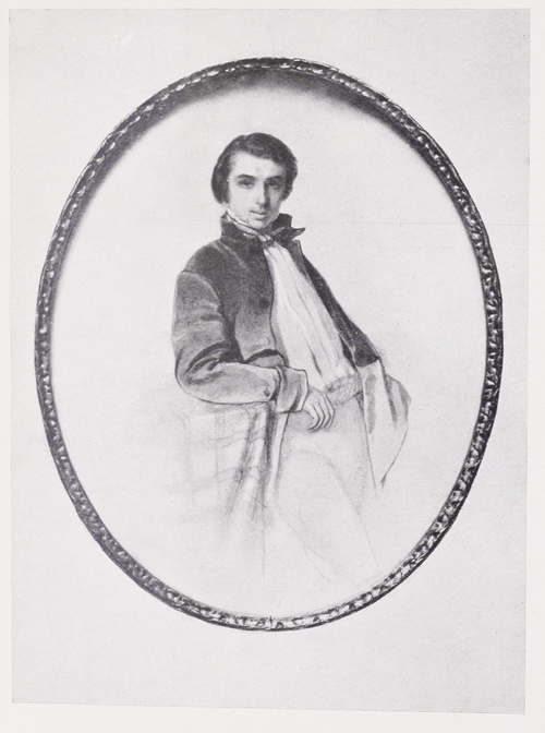 PORTRET MALARZA HOLZAPFLA OK. 1849 PORTRAIT DU PEINTRE HOLZAPFEL