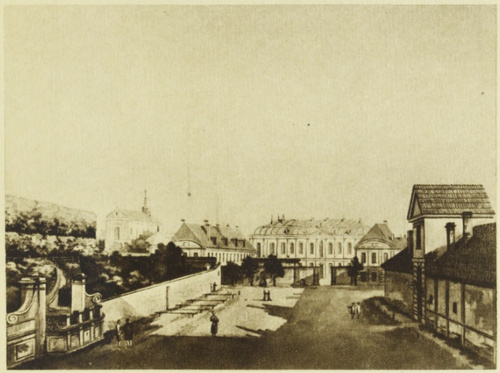 Widok Pałacu Błękitnego.