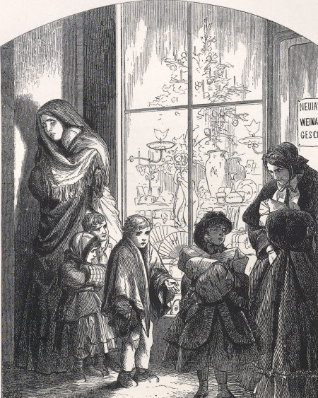 WIECZÓR WIGILIJNY (Ilustracja z roku 1863)