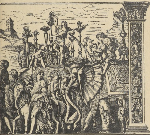 Fig. 26. Andrea Mantegna. Fragment z «Tryumfu Cezara» (Hampton-Court).