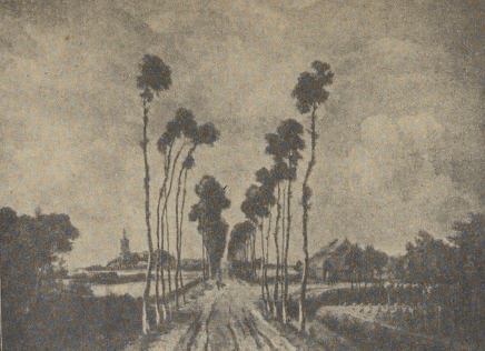 Fig. 33. Hobbema. Droga. (Galerja Narodowa w Londynie).