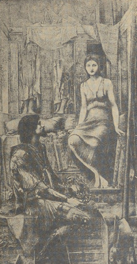 Fig. 78. Burne-Jones. Król Kofetua i żebraczka. (Galerja Tate, Londyn).